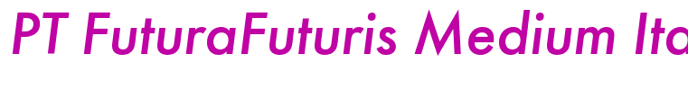 PT FuturaFuturis Medium Italic Cyrillic